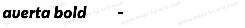 averta bold 常规西方字体转换